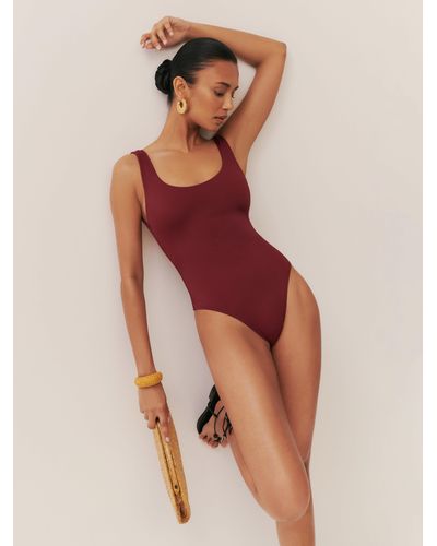 Reformation Victoria One Piece Swimsuit - Red