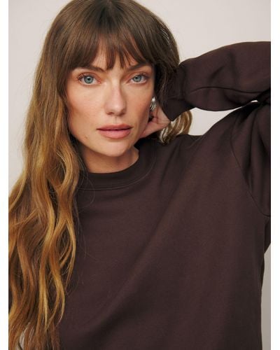 Reformation Classic Crew Sweatshirt - Brown