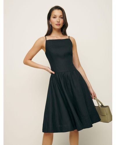 Reformation Clarabelle Linen Dress - Black