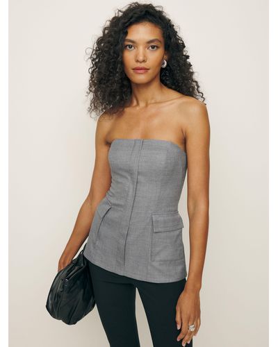 Reformation Quinne Top - Gray