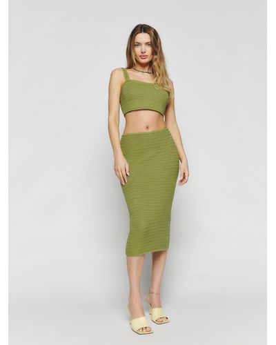 Reformation Max Open Knit Two Piece - Green
