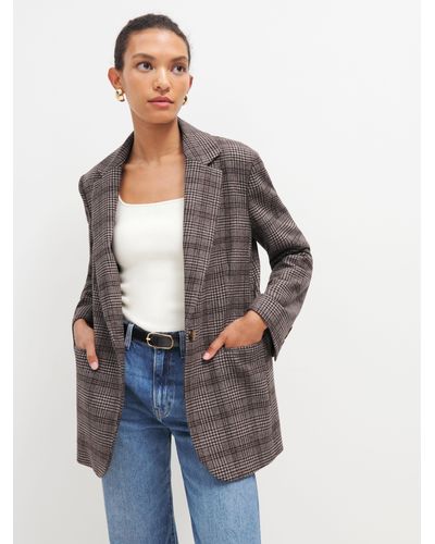 Reformation The Classic Relaxed Blazer - Gray