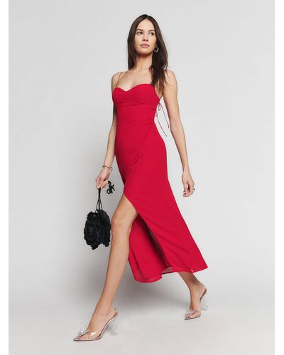 Reformation Petites Kourtney Dress - Red