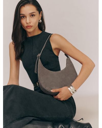 Reformation Medium Rosetta Shoulder Bag - Gray