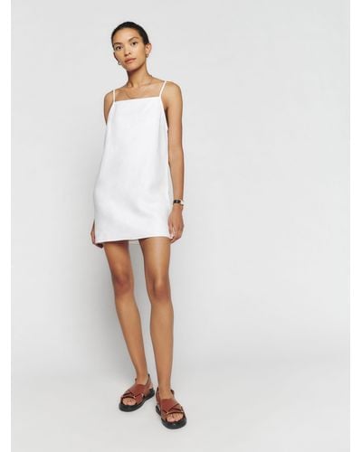 Reformation Kienna Linen Dress - White