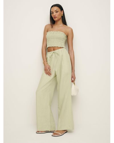 Reformation Lena Linen Two Piece - Natural