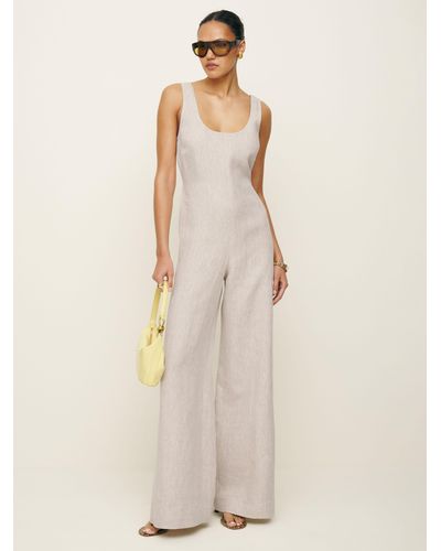 Reformation Nell Linen Jumpsuit - Natural