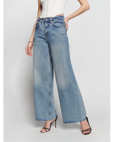 Reformation Iggy Super Wide Leg Slouch Jeans - Blue