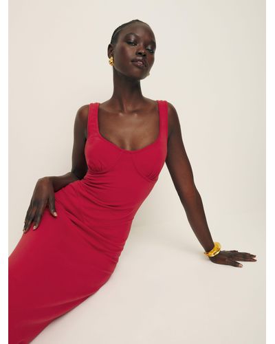 Reformation Naomi Knit Dress - Red