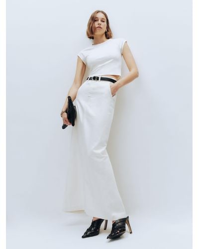 Reformation Myles Maxi Skirt - White
