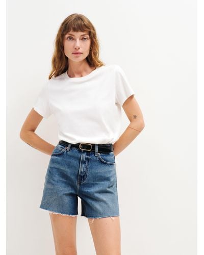 Reformation Wilder High Rise Relaxed Jean Shorts - Blue