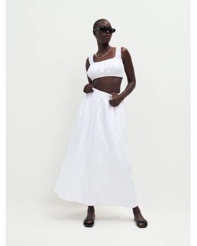 Reformation Carine Linen Skirt - White