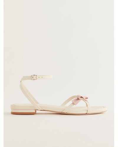 Reformation Erica Flat Bow Sandal - Natural