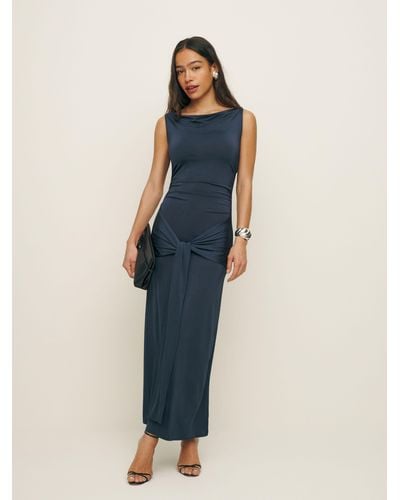 Reformation Cameilla Knit Dress - Blue