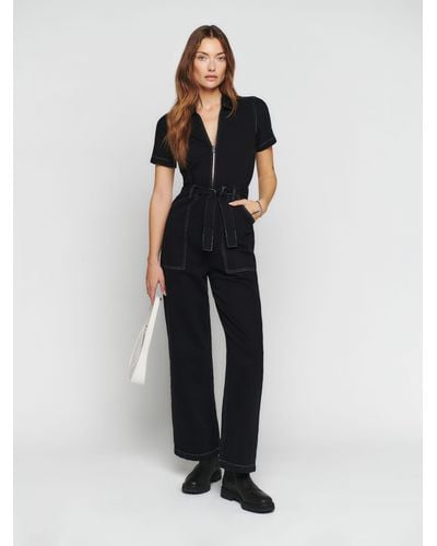Reformation denim cheap jumpsuit