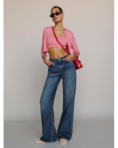 Reformation Palmer Lived-In Baggy Jeans - Pink