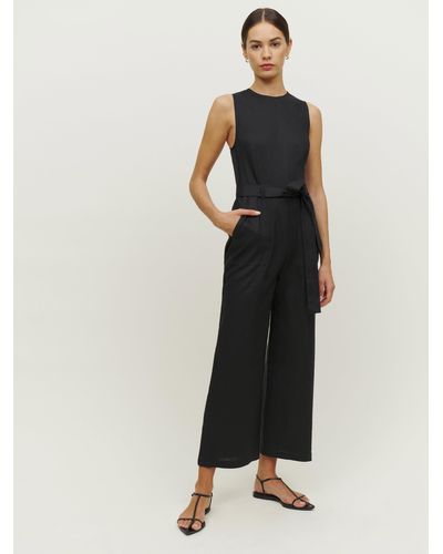 Reformation Naomi Linen Jumpsuit - Black