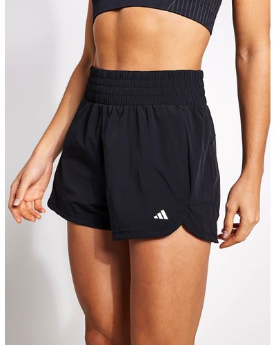 adidas Pacer Stretch-woven Zipper Pocket Lux Shorts - Blue