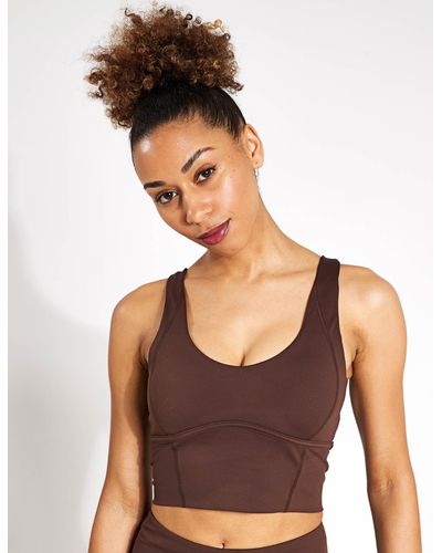 Lilybod Ava Long Sports Bra - Brown