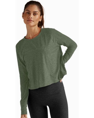 Beyond Yoga Featherweight Daydreamer Pullover - Green