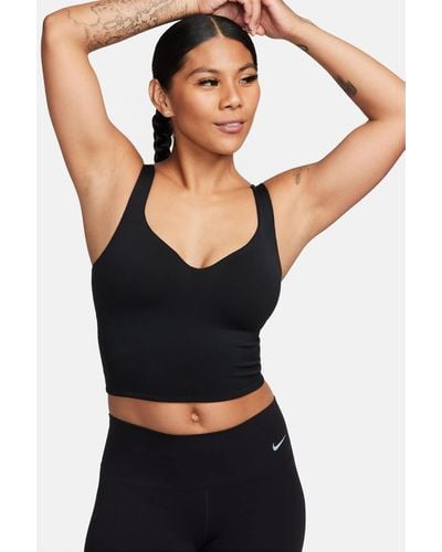 Nike Alate Medium-support Padded Sports Bra Tank Top Polyester - Black