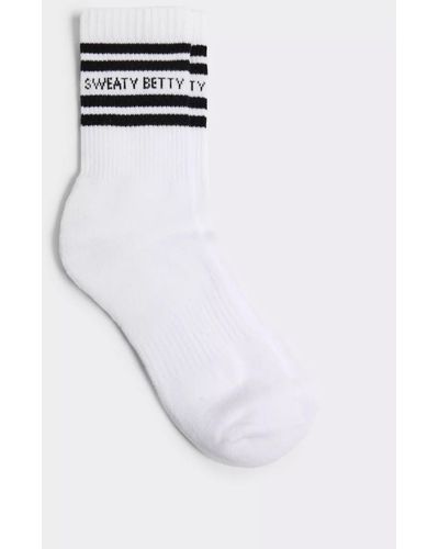 Sweaty Betty Varsity Slogan Socks - White
