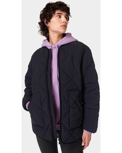 Sweaty Betty On The Move Quilted Jacket - Blue