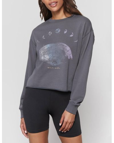 Spiritual Gangster Moon Dream Mazzy Sweatshirt - Grey