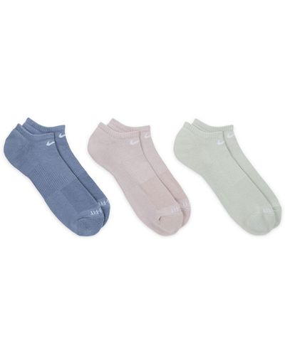 Nike Everyday Plus Cushioned No-show Socks (3 Pairs) - Blue