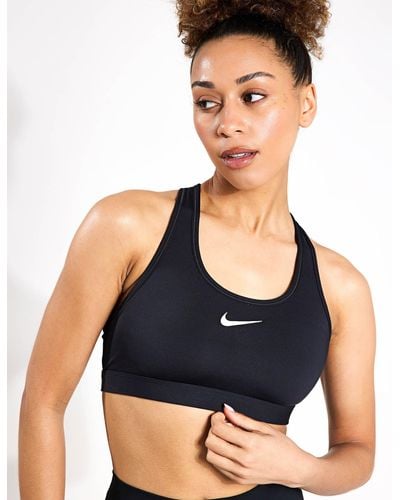Nike Swoosh Medium Support Bra - Black