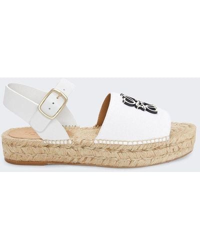 Loewe - Authenticated Espadrille - Leather White Plain for Women, Never Worn, with Tag