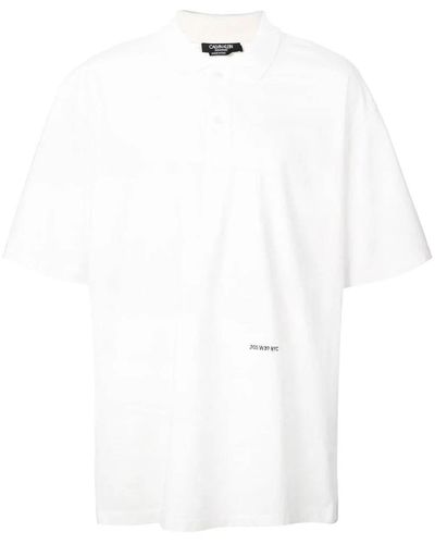CALVIN KLEIN 205W39NYC Embroidered Polo Shirt - White