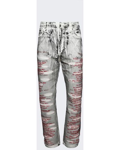 Jeans Who Decides War 'X Pales USA' Multicolore Taille 40 - Neuf Avec étiquettes