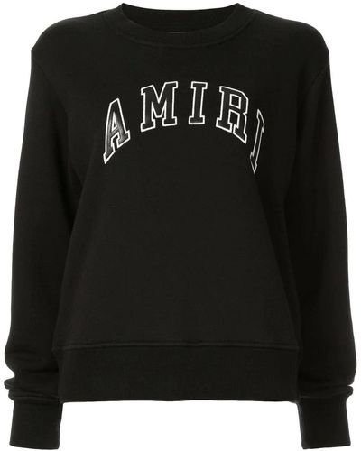Amiri College Crewneck Sweater Black