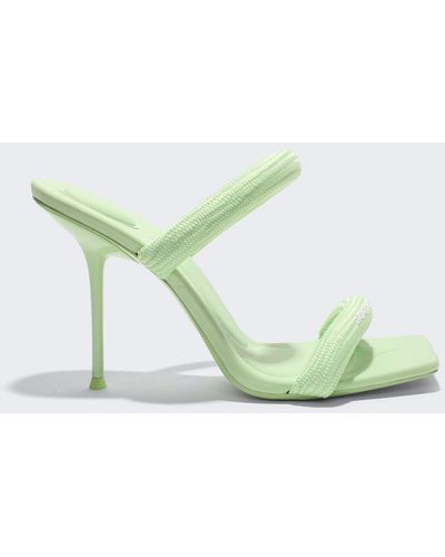 Alexander Wang Julie Tubular Webbing High Heel Sandals - Green