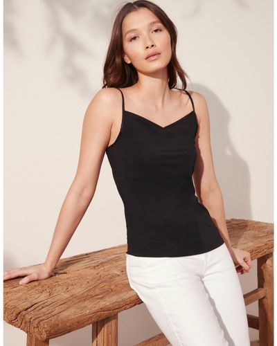 The White Company Recycled Second-skin Cami - Black