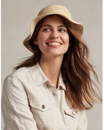 The White Company Straw Bucket Hat - Brown