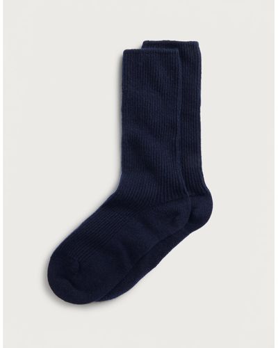 The White Company Cashmere Bed Socks - Blue