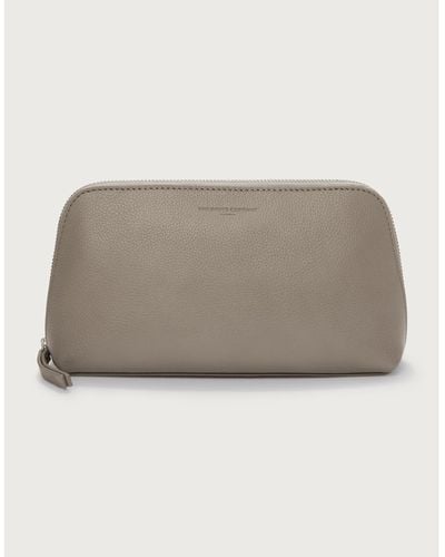 The White Company Leather Make-up Bag - Natural