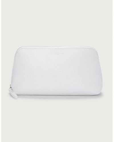 The White Company Leather Make Up Bag - White