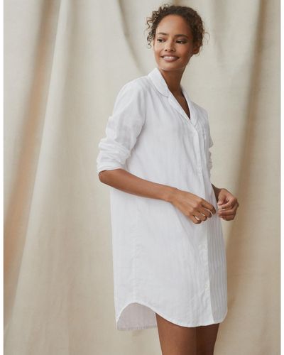 The White Company Cotton Classic Nightshirt - White