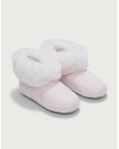 The White Company Faux-fur Boot Slippers - White