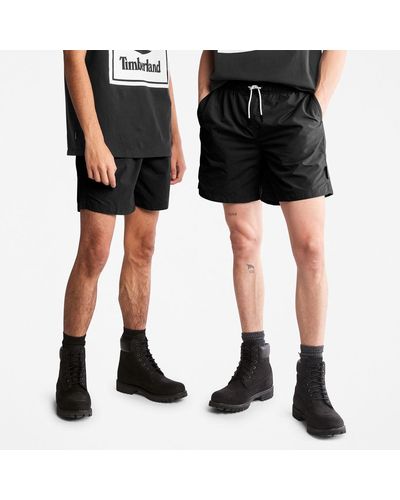 Timberland All Gender Windbreaker Shorts - Black