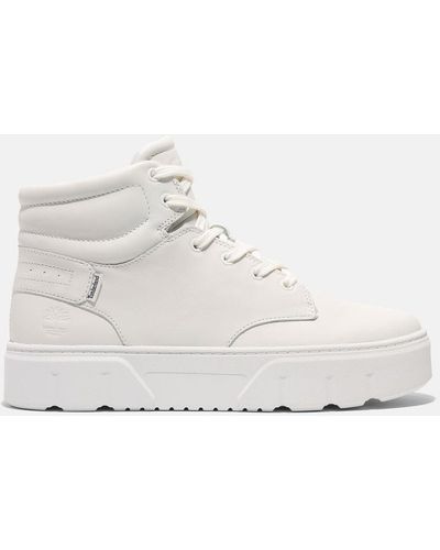 Timberland Laurel Court High Top Lace-up Trainer - White