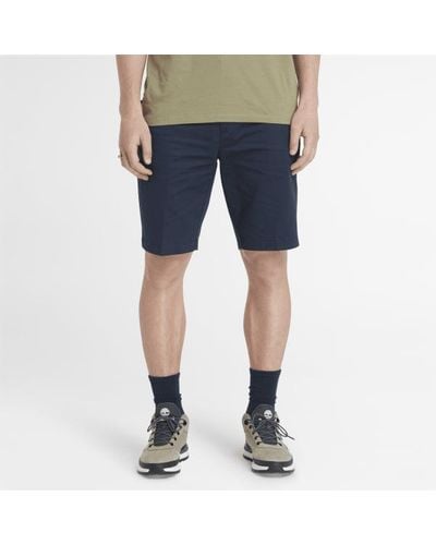 Timberland Stretch Twill Chino Shorts For Men In Navy, Man, Navy, Size: 28 - Blue