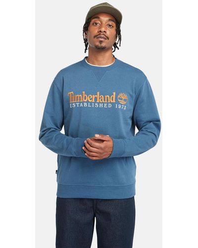 Timberland Est. 1973 Logo Crewneck Sweatshirt - Blue