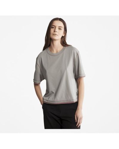 Timberland Anti-odour Supima Cotton T-shirt For Women In Grey, Woman, Grey, Size: L