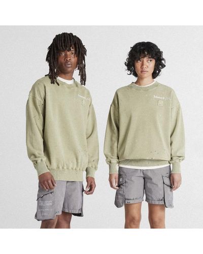 Timberland All Gender X A-cold-wall* Future73 Crewneck Sweatshirt In Light Green, Light Green, Size: L