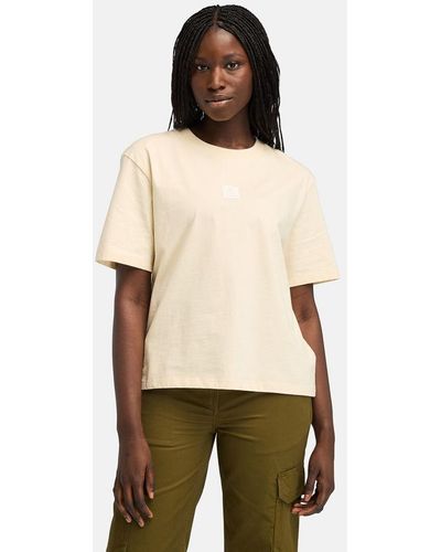 Timberland Stack Logo Short-sleeve T-shirt - Natural
