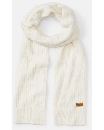 Timberland Gradation Cable-knit Scarf - White